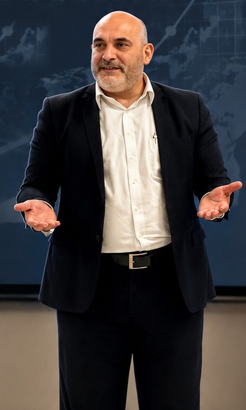 Nader Ali J. durante uma palestra executiva.